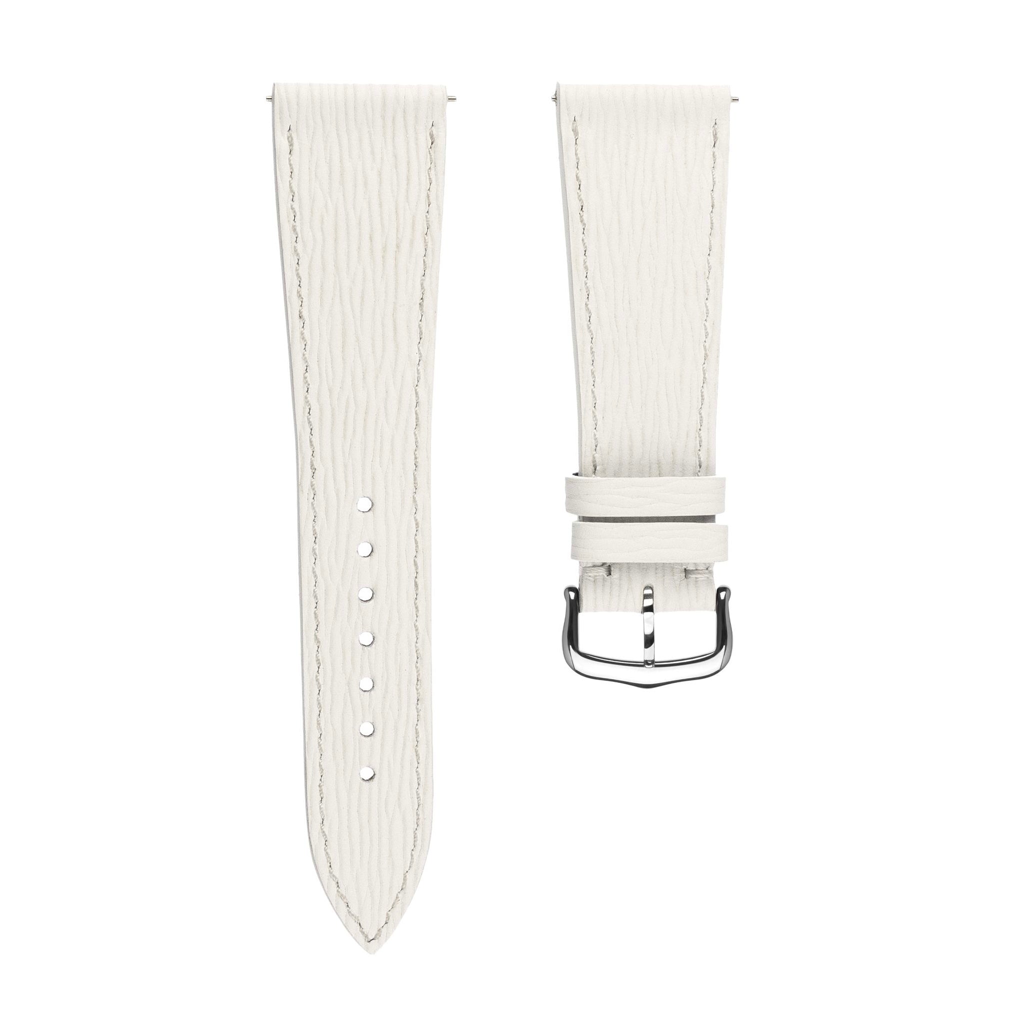 Cartier Tank Strap Epi Calfskin Polar White