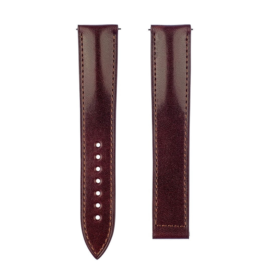 Omega Style Deployant Strap Tuscany Leather Bordeaux