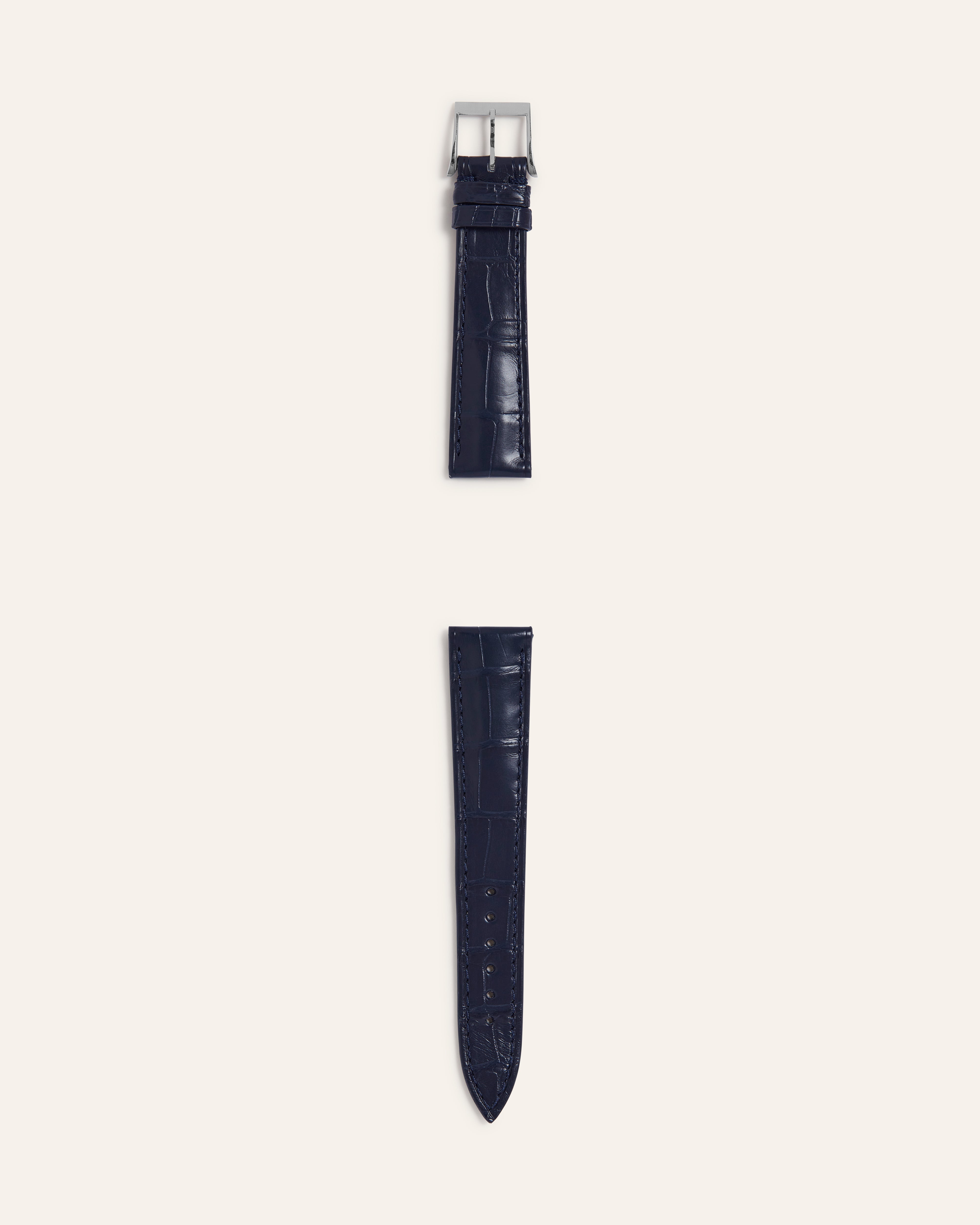 Alligator Classic Watch Strap in Matte Midnight Blue Square Scales