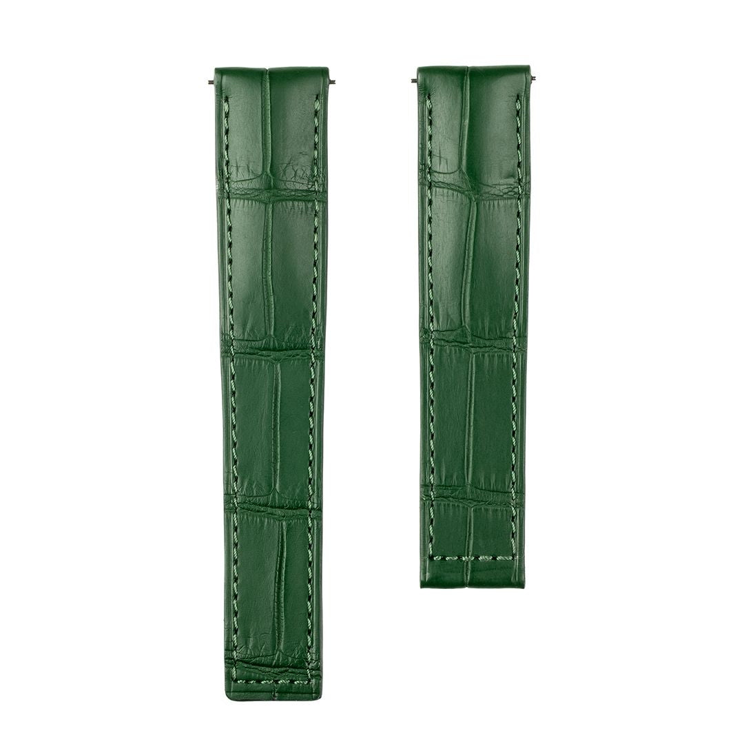 Tag Heuer Style Deployant Strap Alligator Hunter Green