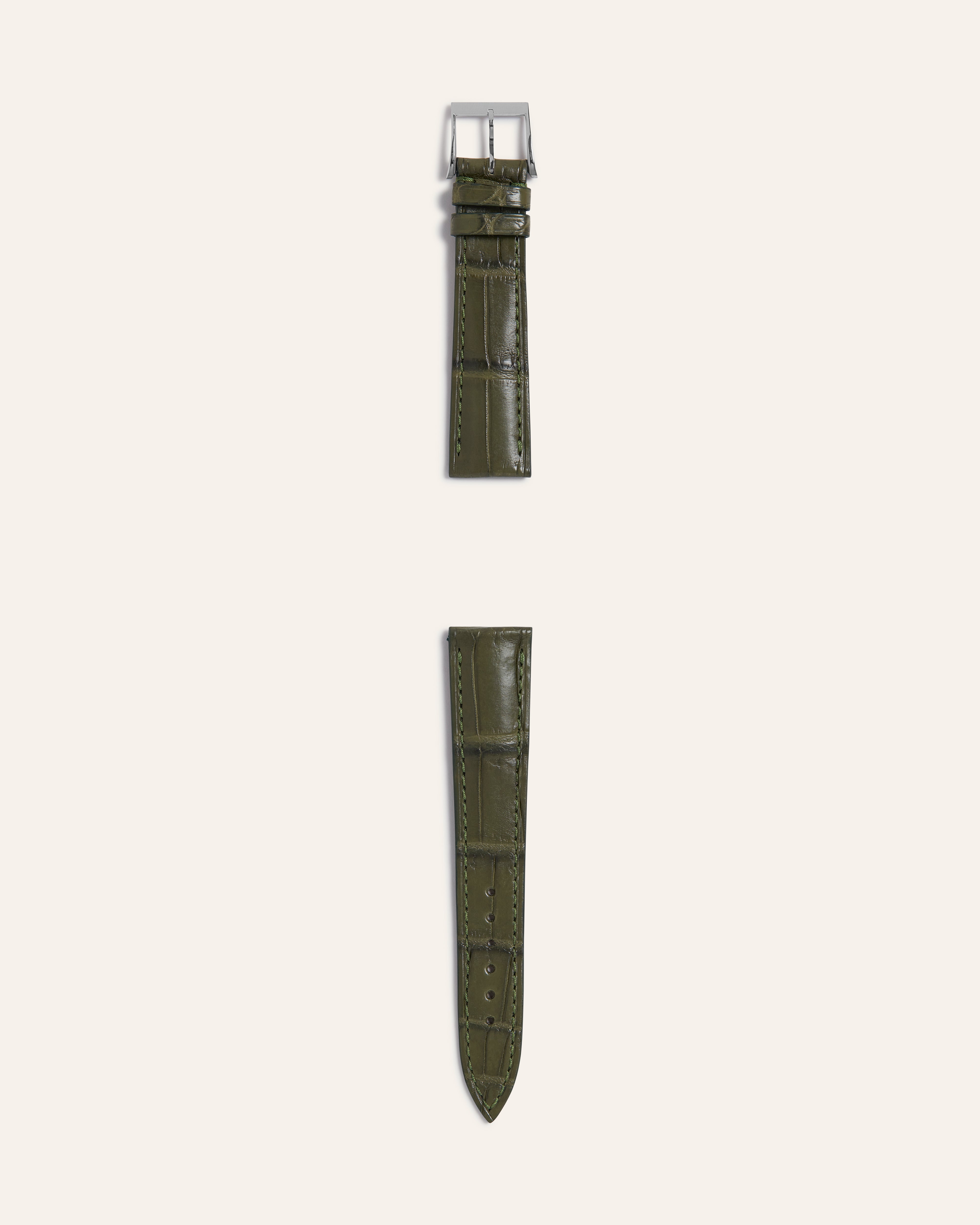 Alligator Classic Watch Strap in Matte Army Square Scales