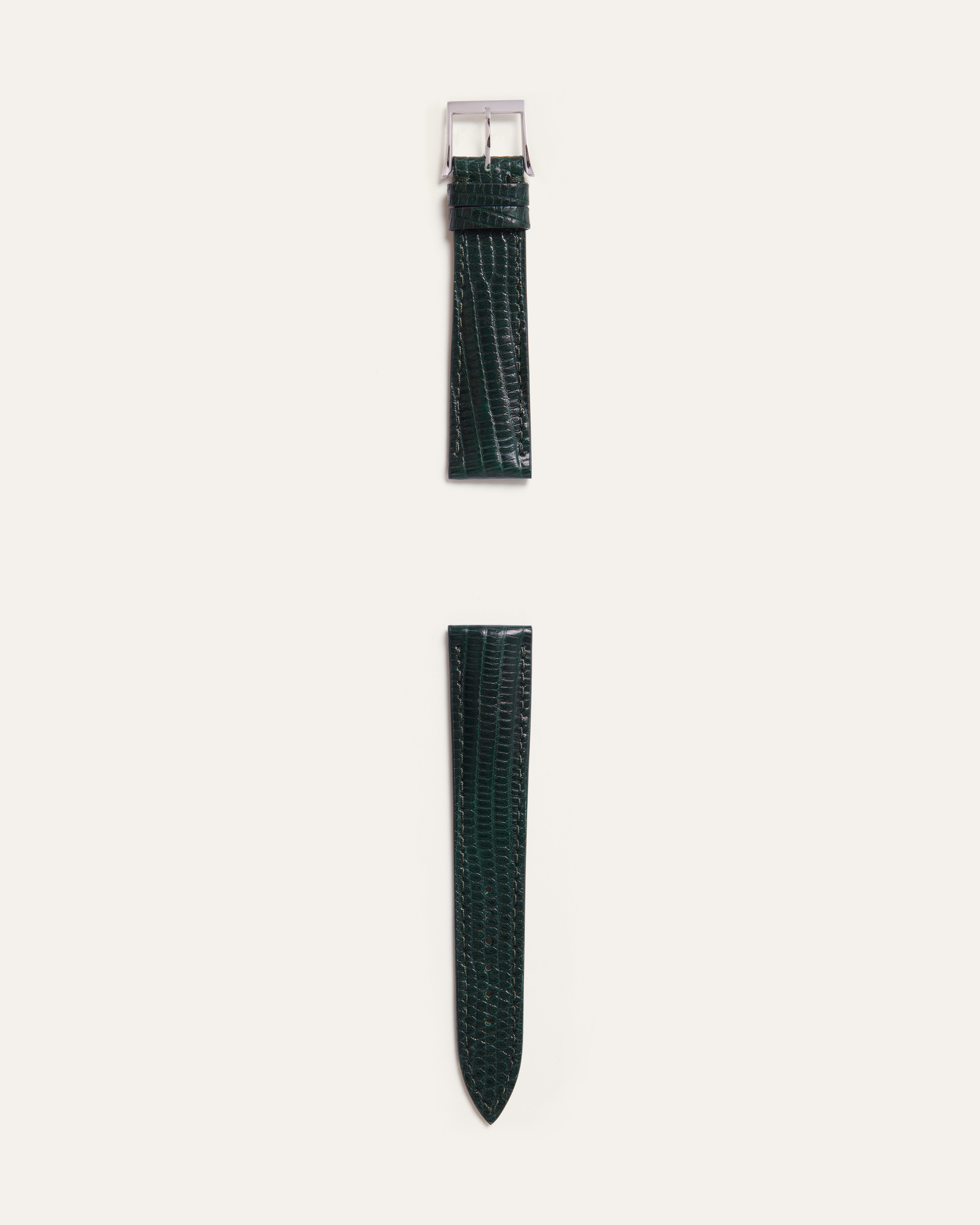 Lizard Classic Watch Strap in Shiny British Green