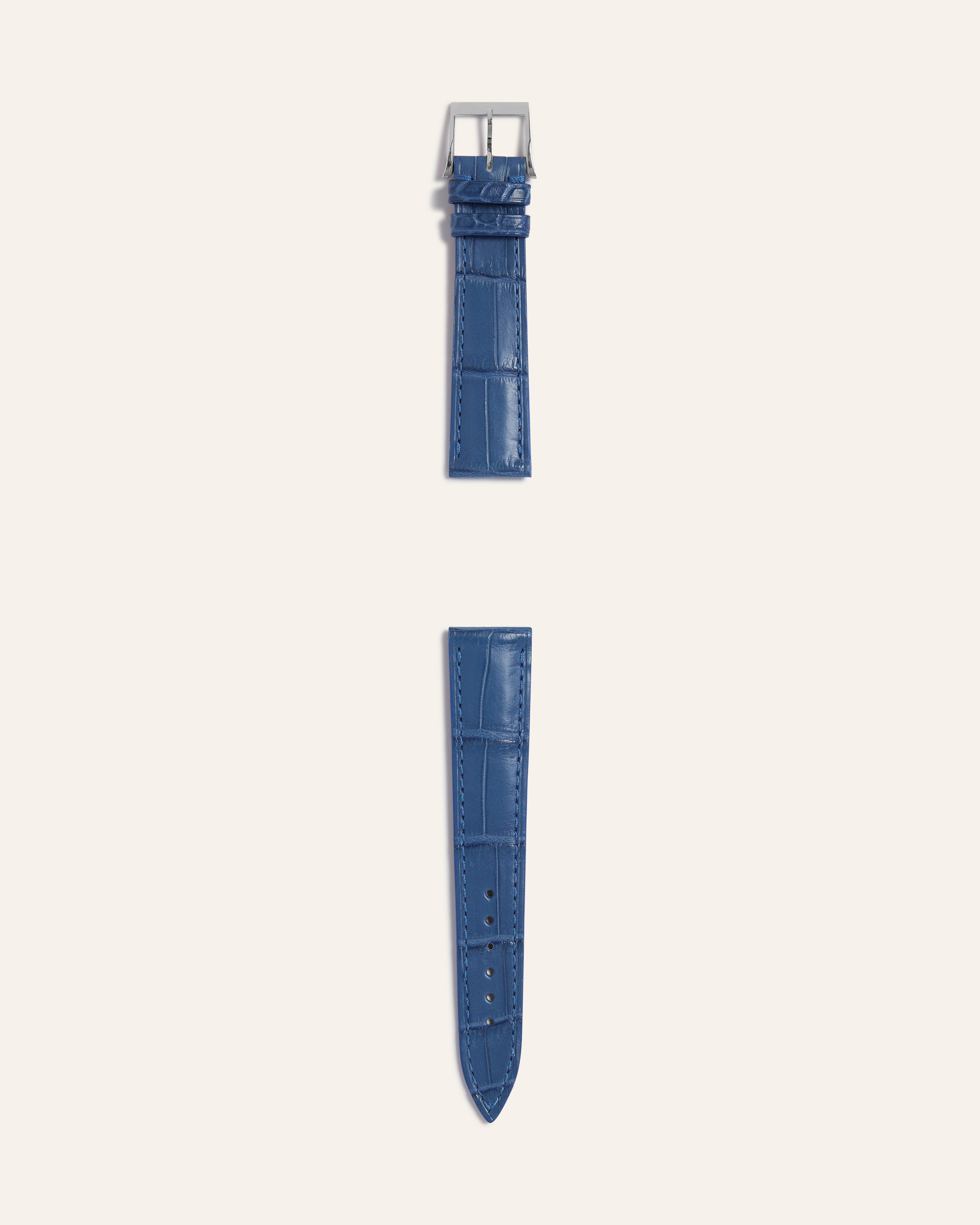 Alligator Classic Watch Strap in Matte Sapphire Square Scales