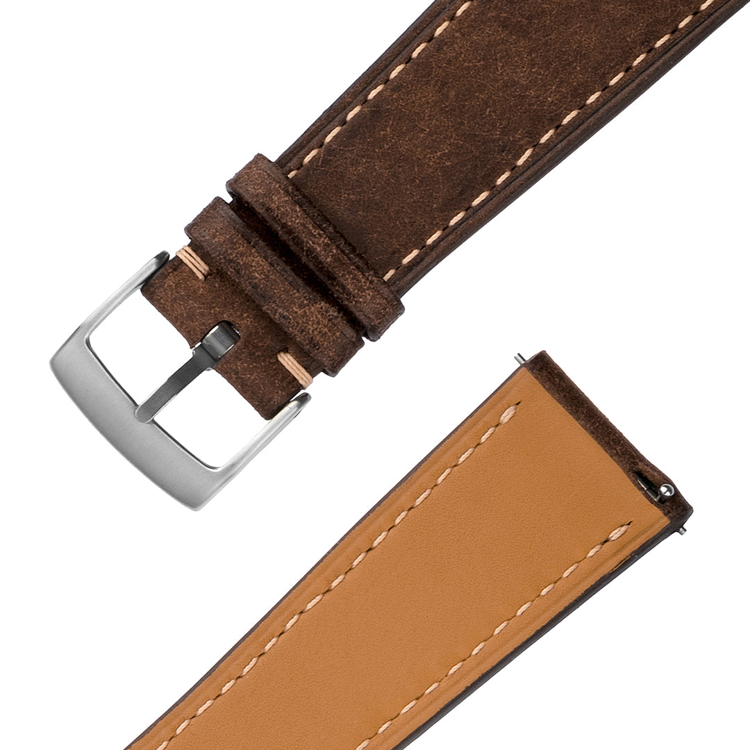 Vintage Dark Brown Pueblo Leather Watch Strap