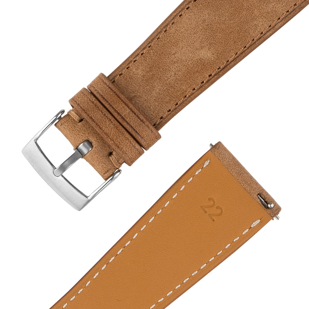 Italian Leather Watch Strap Tan Brown