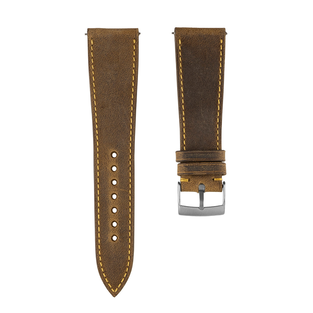 Horween Leather Watch Strap Vintage Golden Brown
