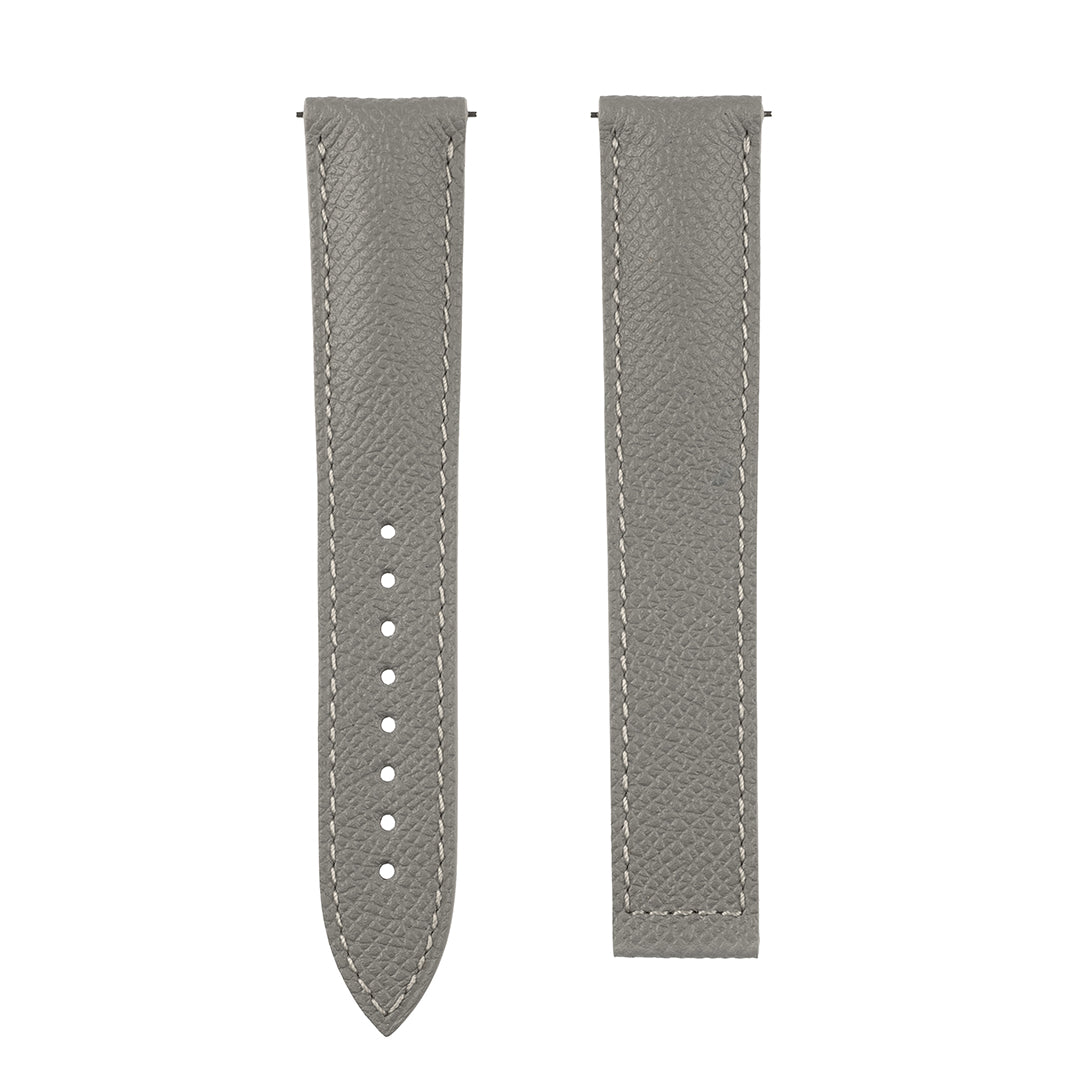 Omega Style Deployant Strap 
Epsom Calfskin Seagull Grey