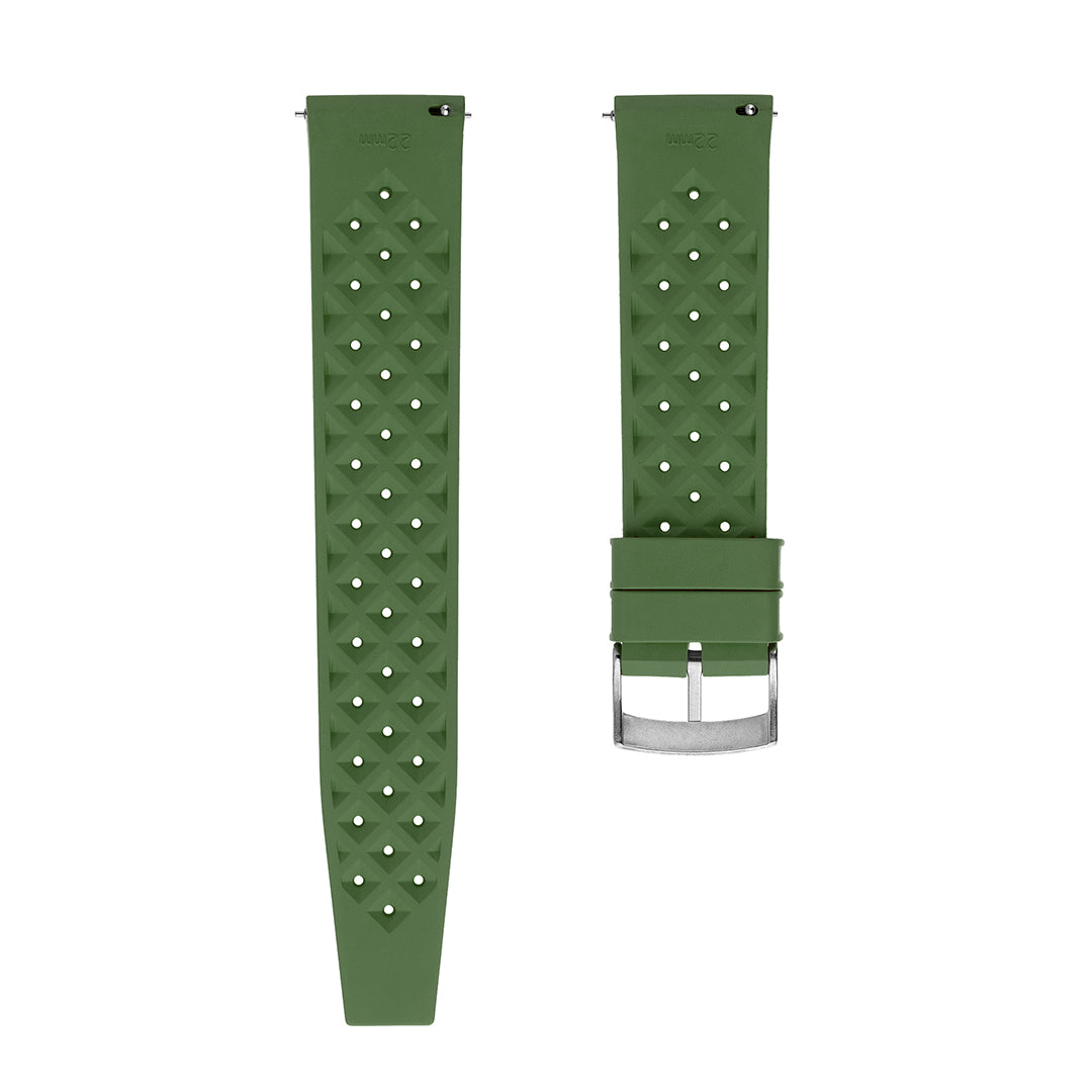 Tropical Rubber Watch Strap Army Green