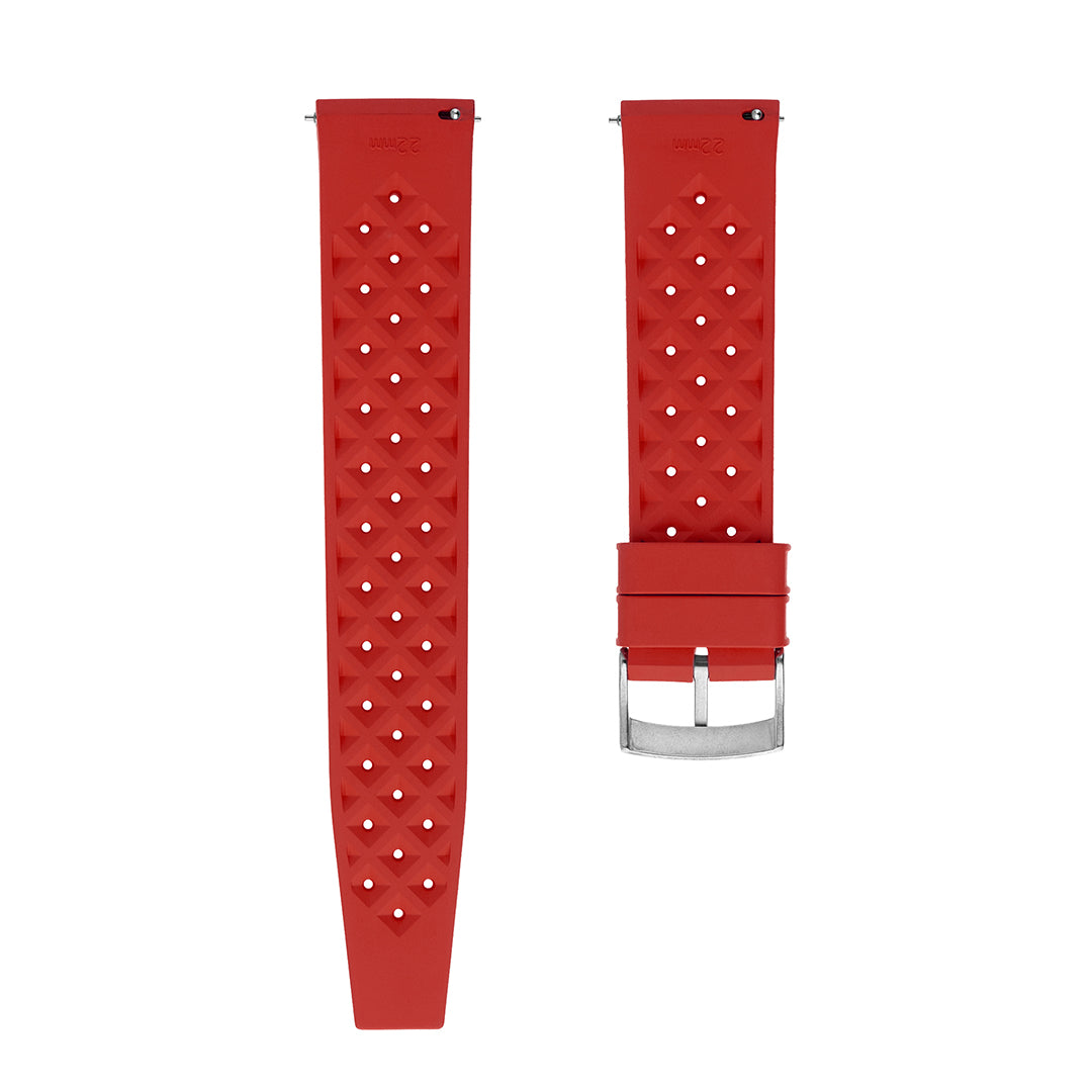 Tropical Rubber Watch Strap Red