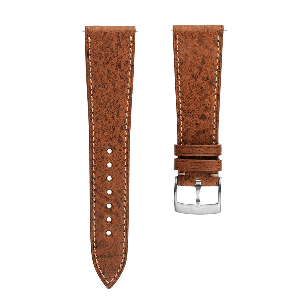 Calfskin Leather Watch Strap Vintage Brown