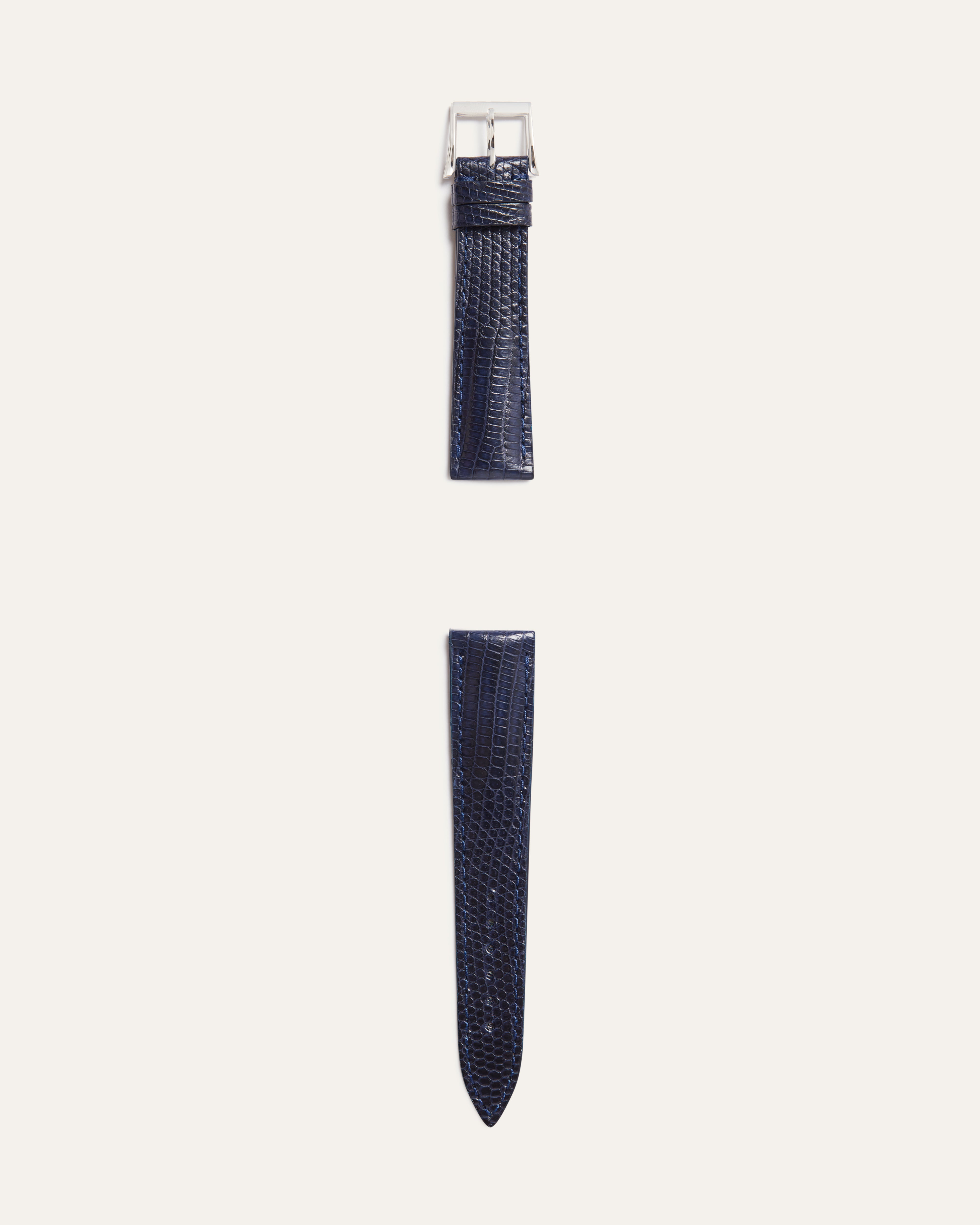 Lizard Classic Watch Strap in Shiny Midnight Blue