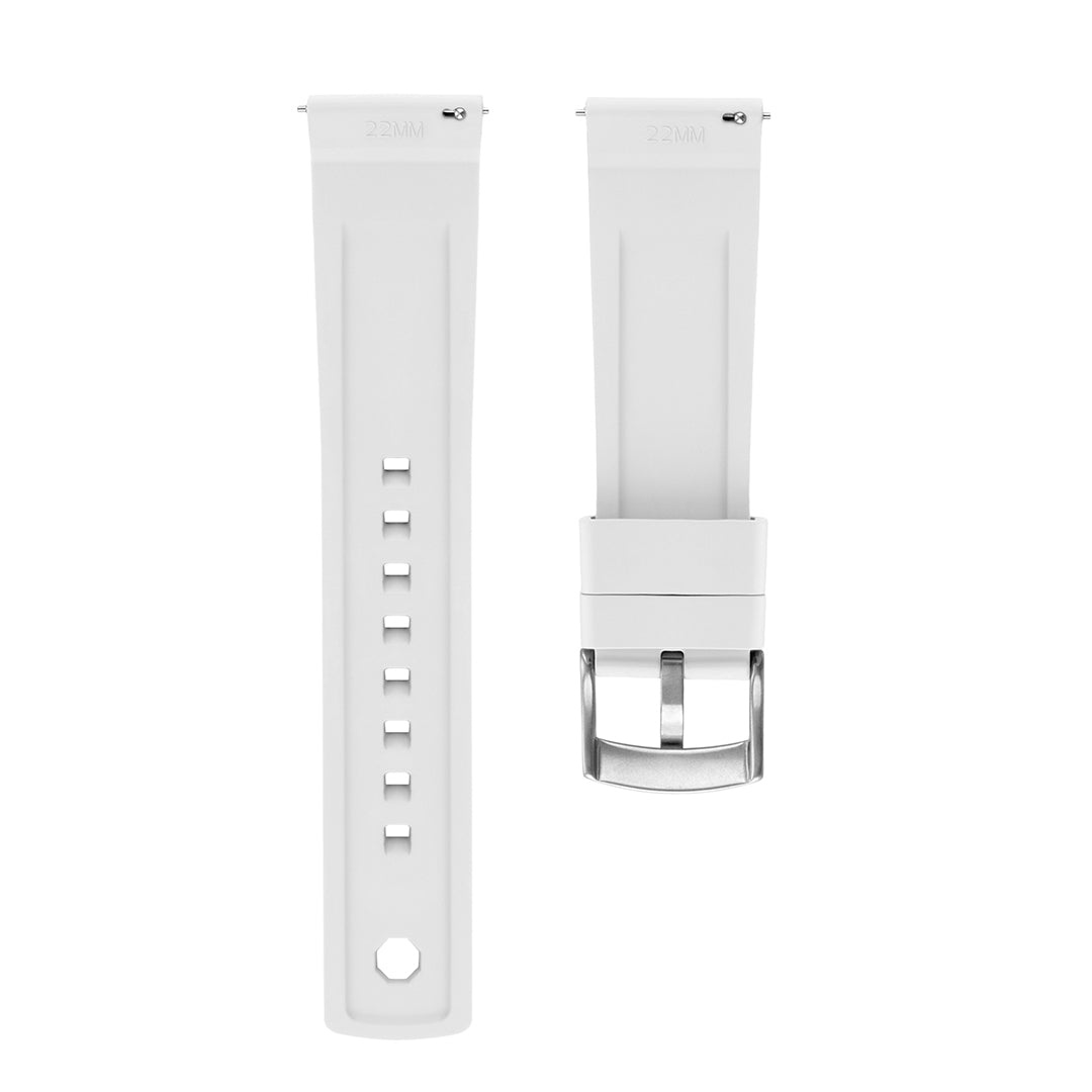 FKM Rubber Watch Strap Polar White