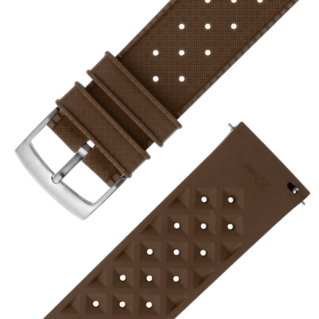 Tropical Rubber Watch Strap Brown