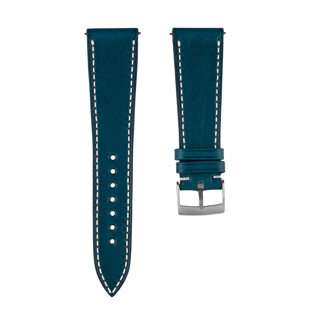 Italian Leather Watch Strap Navy Blue