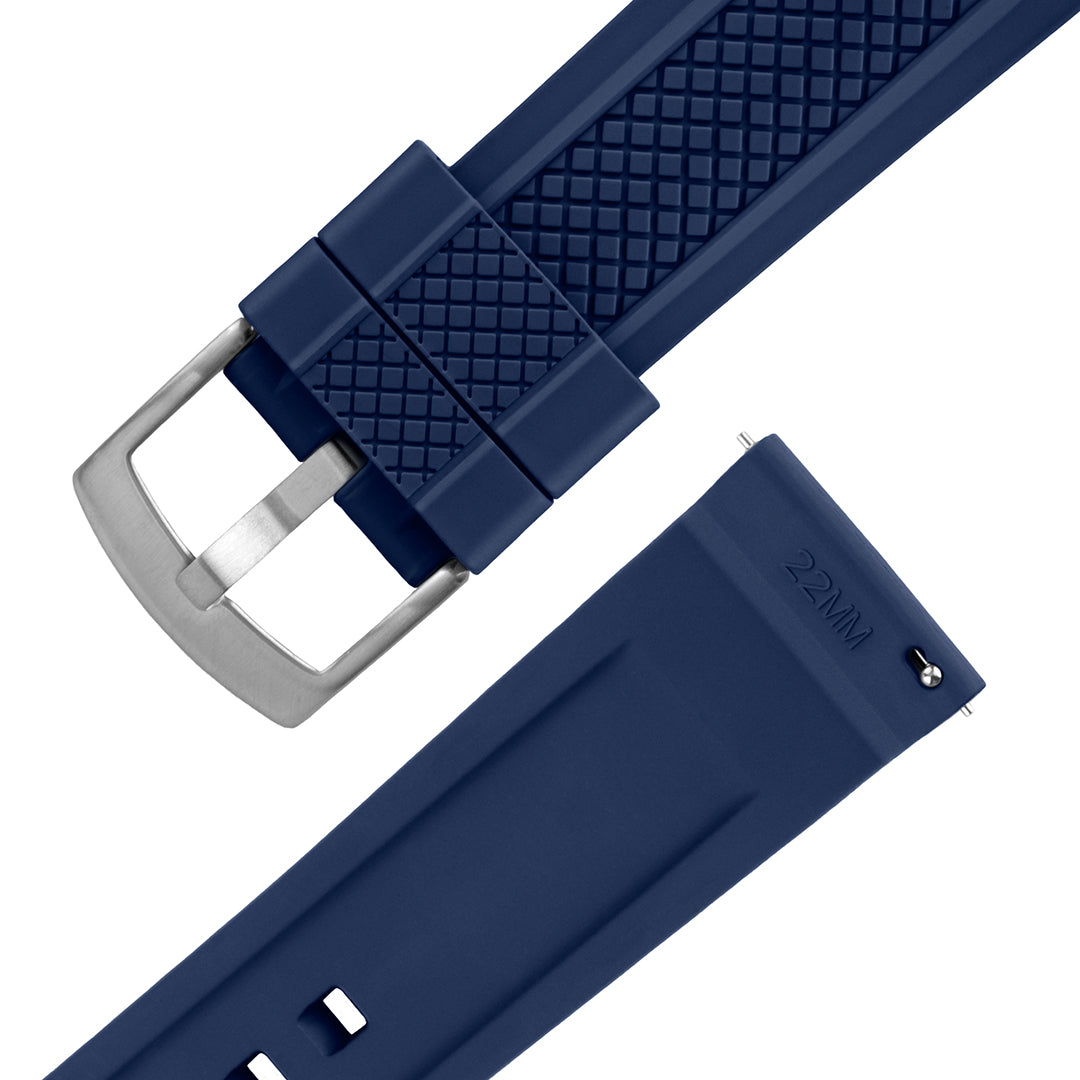 FKM Rubber Watch Strap Sea Blue