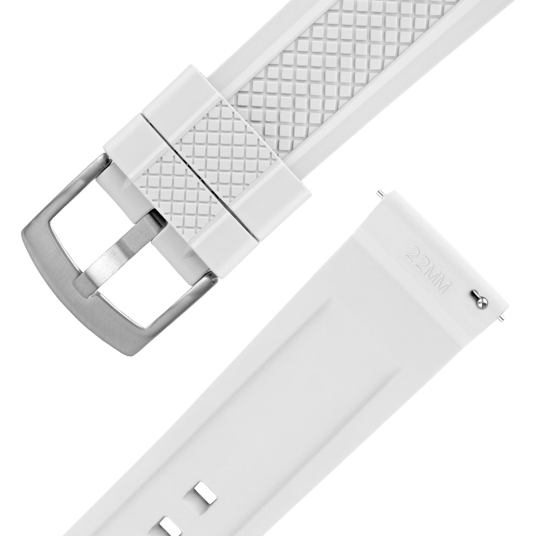 FKM Rubber Watch Strap Polar White