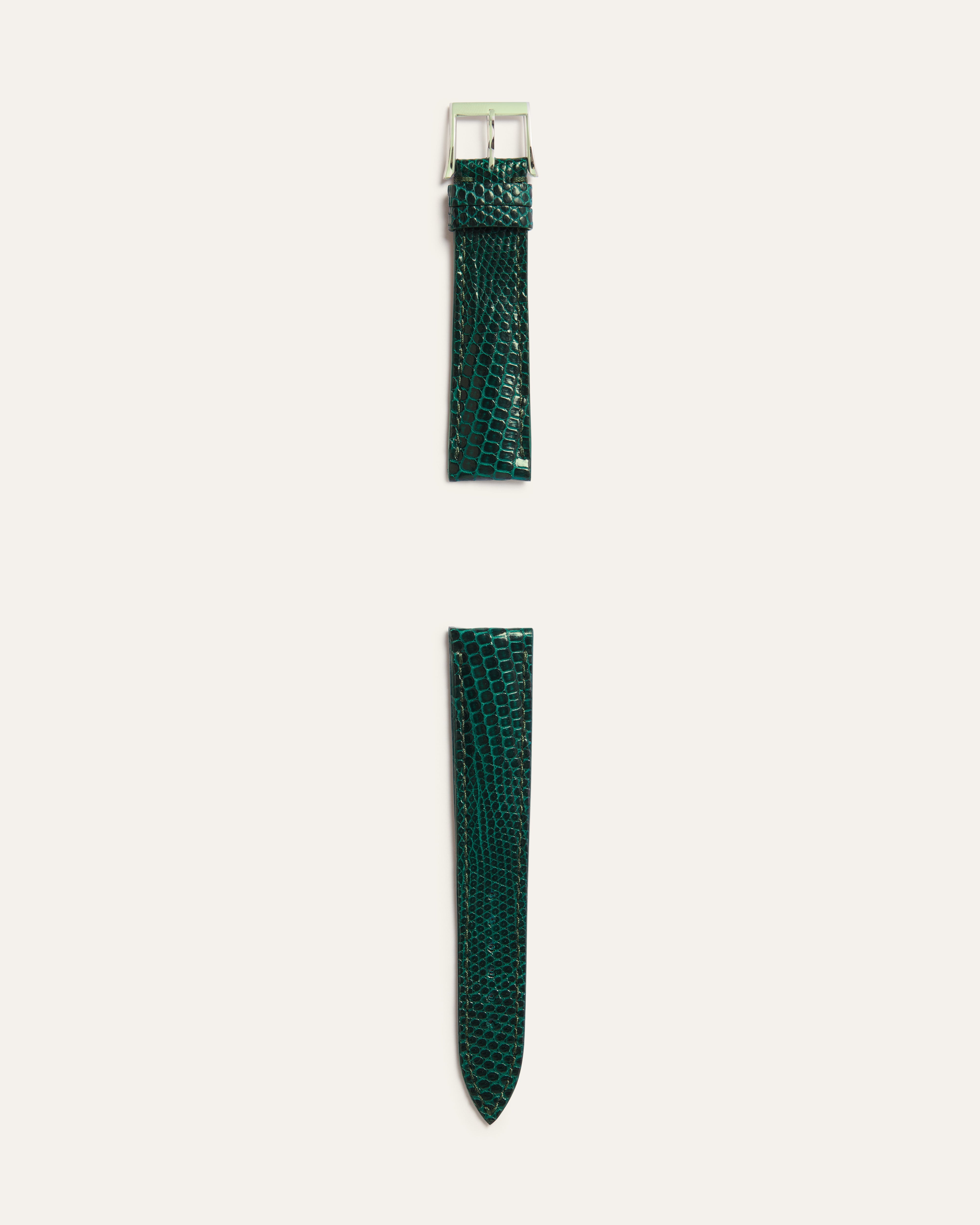 Lizard Classic Watch Strap in Shiny Pine