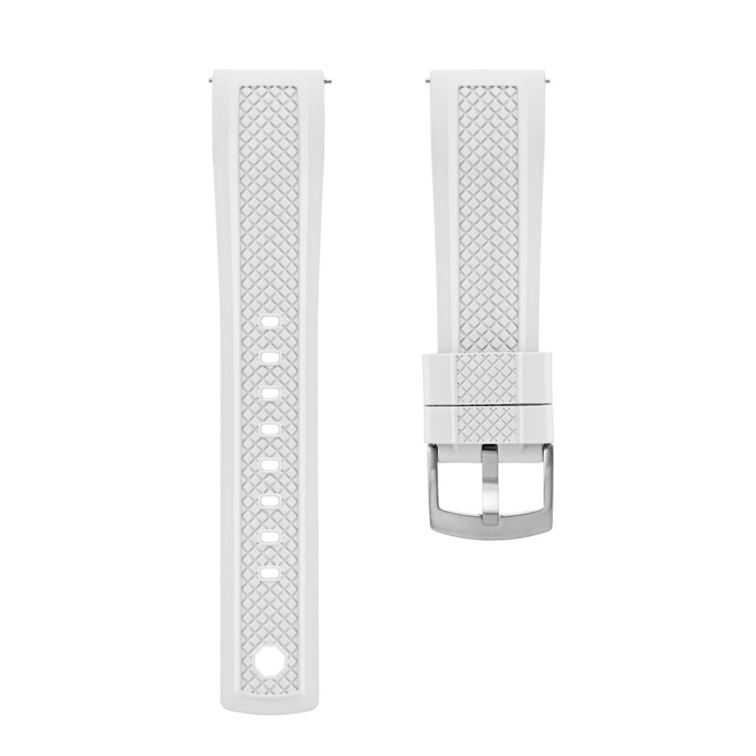 FKM Rubber Watch Strap Polar White