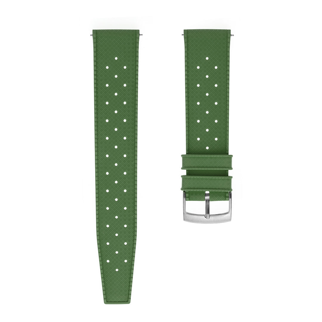 Tropical Rubber Watch Strap Army Green