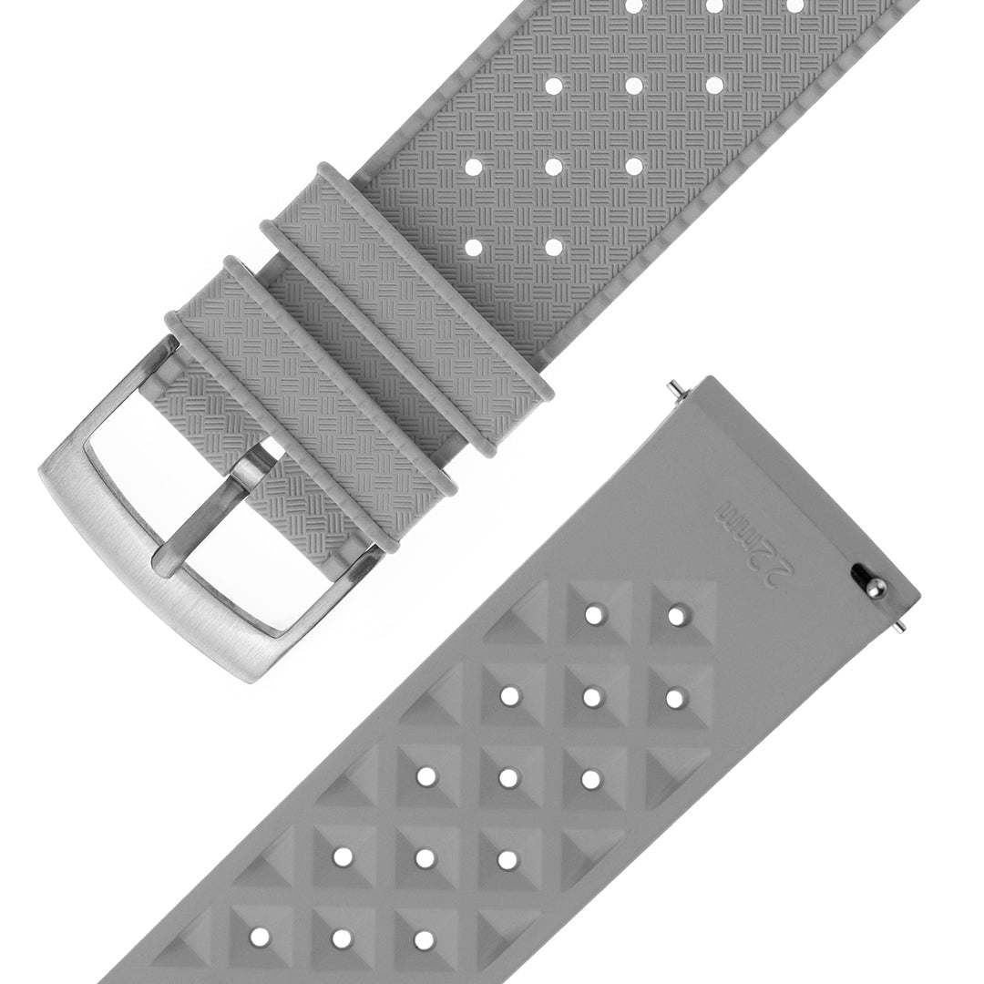 Tropical Rubber Watch Strap Grey