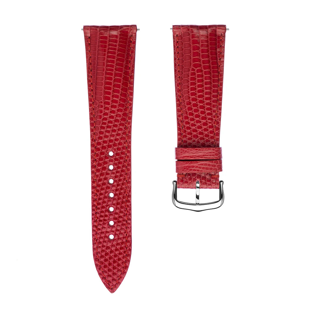 Cartier Tank Strap in Lizard Skin Cherry