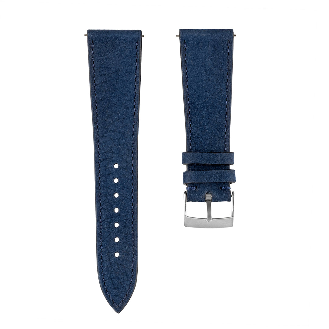 Nubuk-Uhrenarmband Marineblau