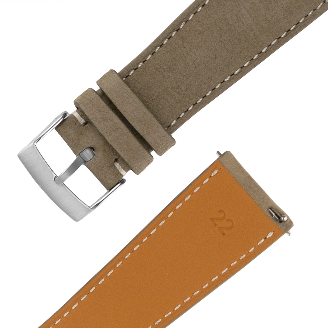 Nubuk Uhrenarmband Beige