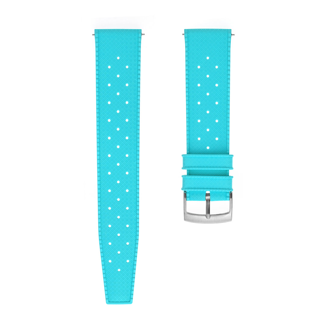 Tropical Rubber Watch Strap Cyan Blue