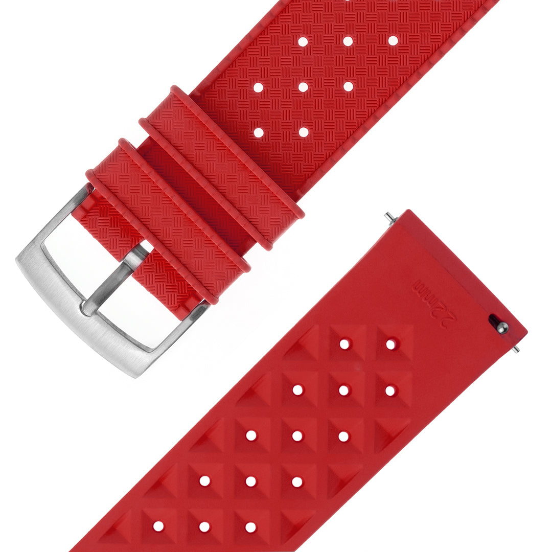 Tropical Rubber Watch Strap Red