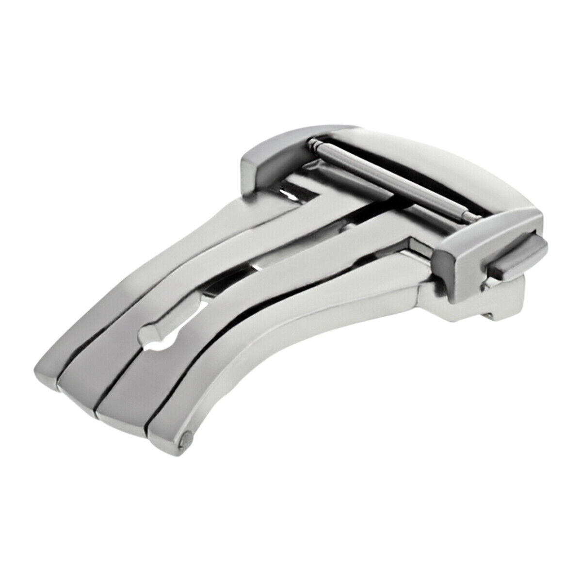 Omega Style Deployant Clasp Stainless Steel Brushed